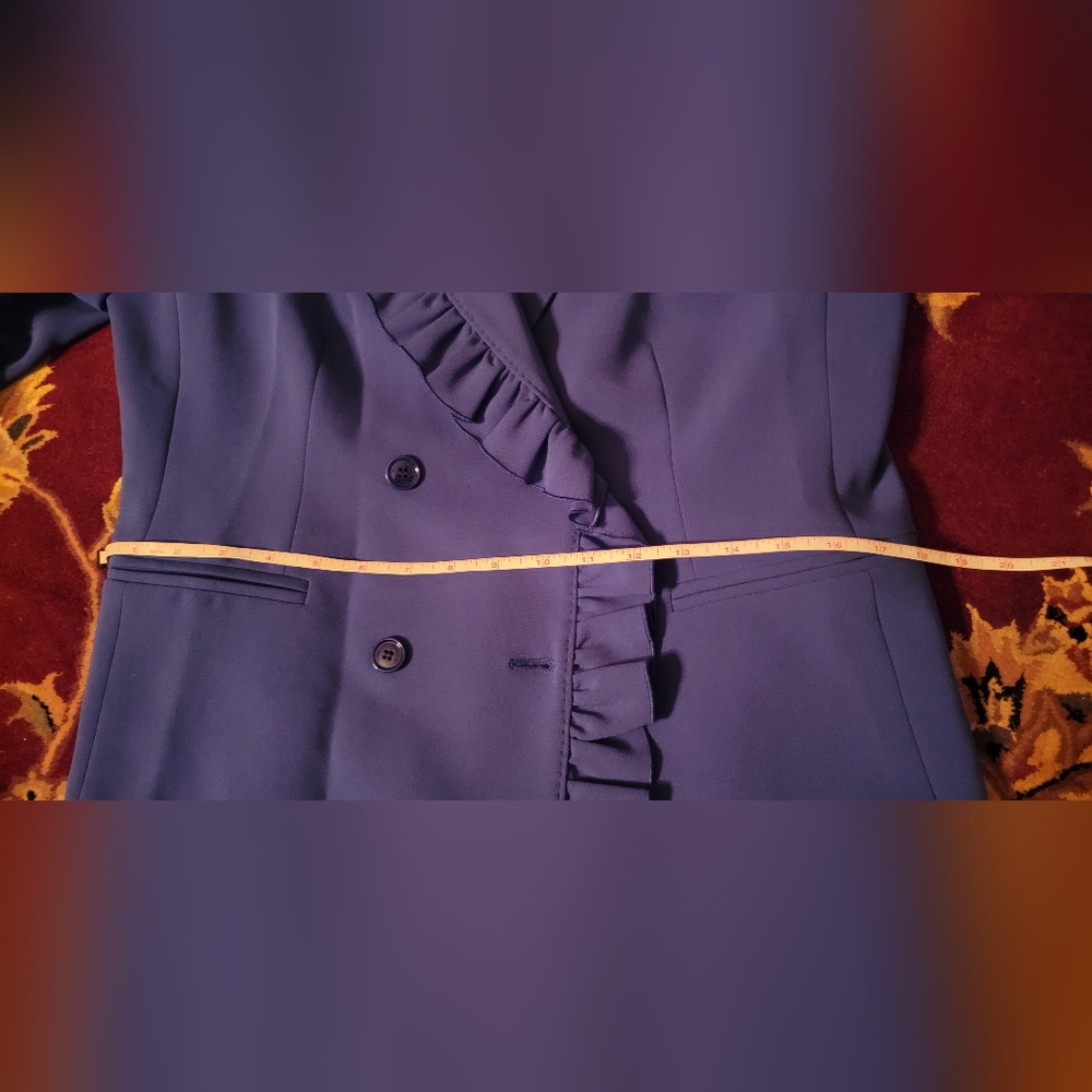 Max Mara Ruffle Blue Blazer - Picture 6 of 9
